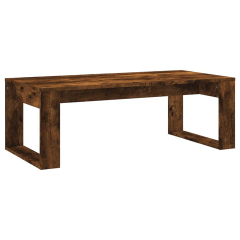 vidaXL Smoked Oak Coffee Table - Modern Style Engineered Wood 40.2"x19.7"x13.8" - Perfect for Living Room, Office, Lounge Spaces