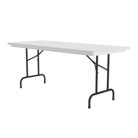 Correll Home Office Adjustable Prison/Correctional Facility Tamper-Resistant Folding Table - Gray Granite - 72" L x 30" W - Rectangular