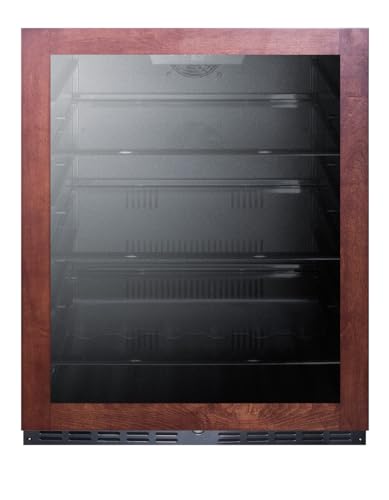 Summit 24" Refrigerator, 4.63 cu.ft. Capacity, Built-In Beverage Center, ADA Compliant, Glass Door, Panel Ready* - AL57GPNRLHD *Panel Not Included (Left Handed Door Swing)