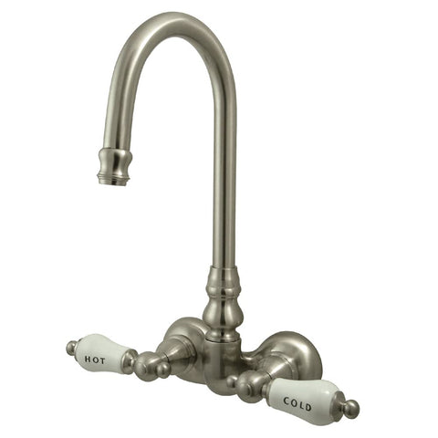 Kingston Brass CC73T8 Vintage Leg Tub Filler, Brushed Nickel, 8-Inch Adjustable Center
