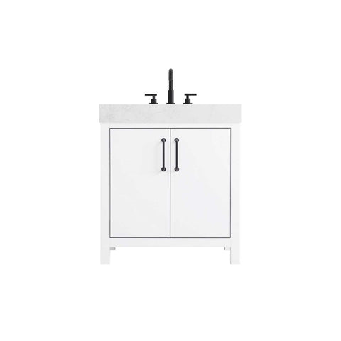ELEGANT Kitchen and Bath 30 inch Single Bathroom Vanity in White