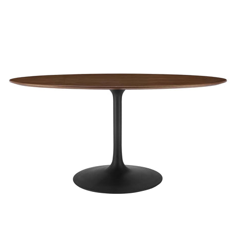 Lippa 60 Oval Walnut Dining Table - Black Walnut