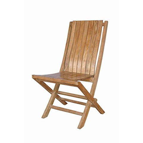 Anderson Teak Teak Wall Mount Folding Chair - Genuine Grade-A Teak - 500 lb Capacity 17" W