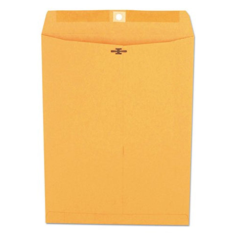 Universal UNV42907 9.5 in. x 12.5 in. #12 1/2 Square Flap Clasp/Gummed Closure Envelope - Brown Kraft (100/Box)