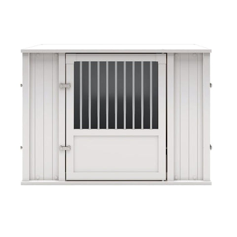 New Age Pet ECOFLEX Flexi Dog Crate with Flexible Door Placement, Antique White, Large