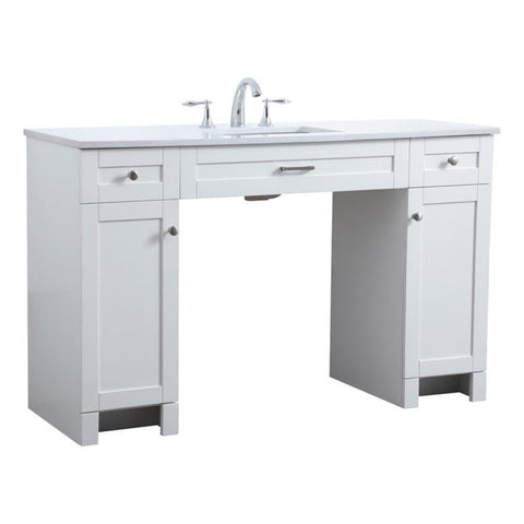 Elegant Lighting 54 Inch Ada Compliant Bathroom Vanity in White