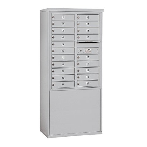 Salsbury Industries 3911D-20AFU Free Standing Horizontal 4C Mailbox, Aluminum