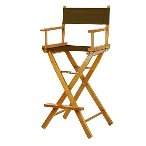 Casual Home 230-05/021-45 Director Chair 30" - Bar Height Honey OakFrame/Brown Canvas
