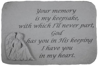 Design Toscano Your Memory is My Keepsake: Angel Cast Stone Memorial Garden Marker