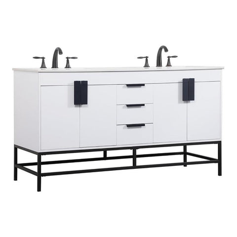 Elegant Decor Indoor Modern Under Sink Bathroom Fixtures Storage Organizer Cabinet 18 inch Single Bathroom Vanity - Natural Oak