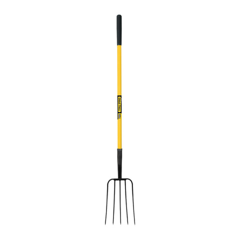 Truper TruPro Garden Manure Fork, 5 Tines, 50-Inch Fiberglass Handle with 9-Inch Grip, 9-Inch Tine Width - Pitchfork for Compost - Broadfork for Gardening (Model 30323)