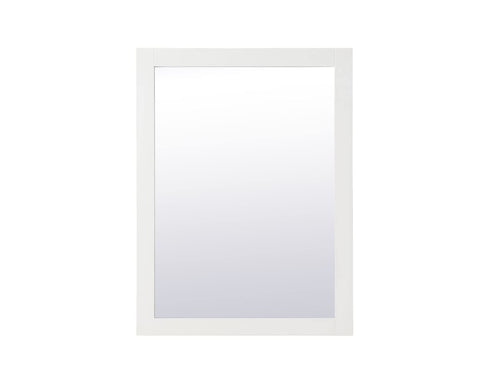 Elegant Decor Aqua Decorative Wall Mounted Rectangular Bathroom Vanity Mirror 24" L x 32" H - White