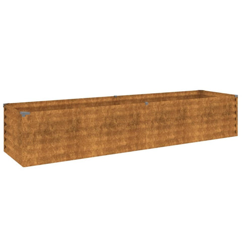 vidaXL Rustic Corten Steel Garden Raised Bed Planter 76.4X19.7X14.2 in Sturdy Heavy Duty Build Perfect for Outdoor Planting Veggies Herbs Flowers Metal Planter