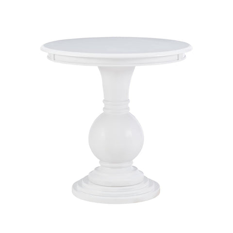 Powell Adeline Round Accent Table with White Finish D1431A21W