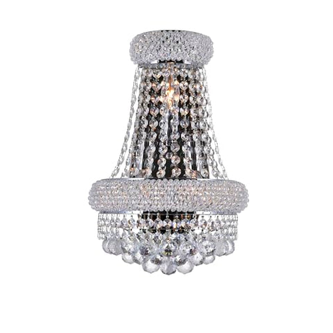 CWI Lightiing Empire 12" 2-Light Wall Sconce for Entryway, Hallway, Living Room – Gold Finish, E12 Base – Traditional Chandelier Style – 1-Year Warranty