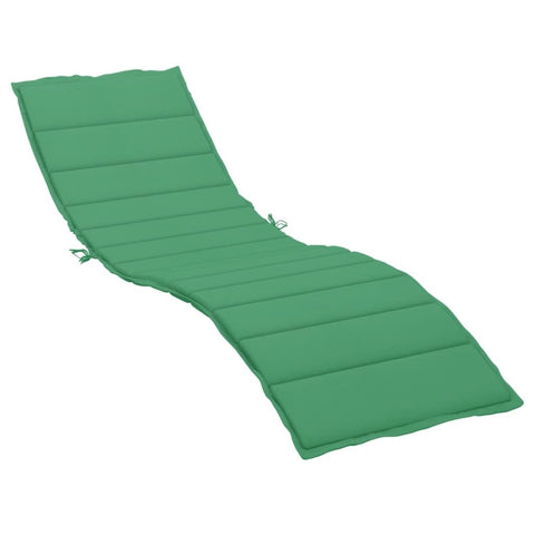 vidaXL Outdoor Sun Lounger Cushion - Weather Green Lounger Pad Made with 100% Polyester Oxford Fabric with Foam Fiber Filling - 78.7"x19.7"x1.2"