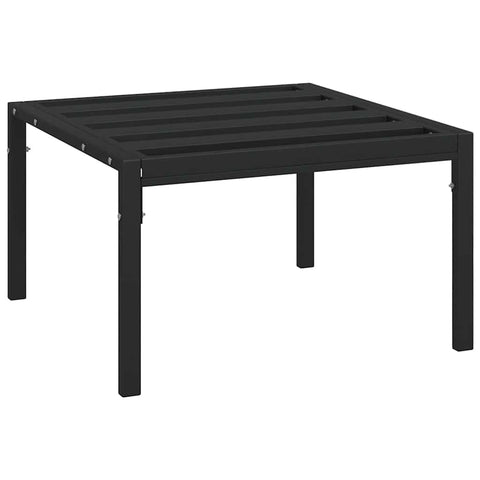 vidaXL Patio Furniture All-Weather Outdoor Metal Coffee Table Black Steel