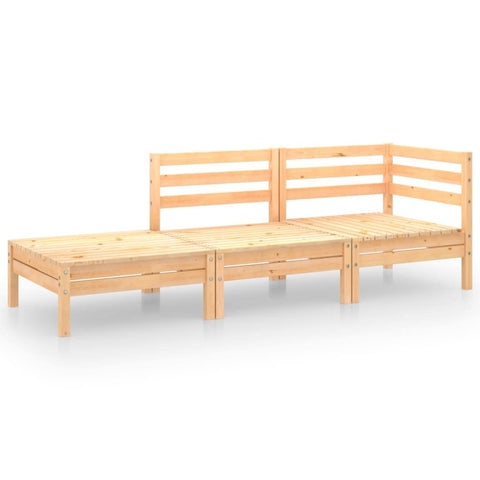 vidaXL 3 Piece Patio Lounge Set, Solid Pinewood - Retro Lounge Set, Sturdy and Stable Construction Ideal for Garden