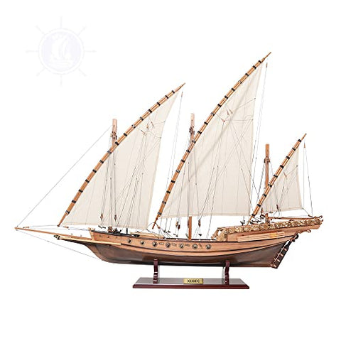Old Modern Handicrafts Xebec Ship Model - Wooden Model Ship Fully Assembled - Ship Model Exquisite Nautical Décor for Home & Office - 35.0L x 7.0W x 27.0H Inches