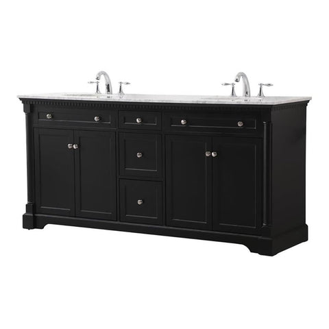 Elegant Decor Indoor Modern Under Sink Bathroom Fixtures Storage Organizer Cabinet Monroe 36 inch LED Double Ring Chandelier - Black