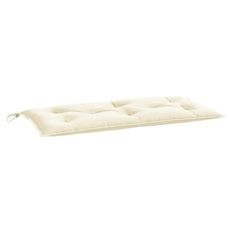 Oakestry Garden Bench Cushion Cream White Oxford Fabric Outdoor Seat Padding Comfortable Foam Filled Weather Resistant Furniture Accessory Breathable Durable Water Repellent Cover Lightweight