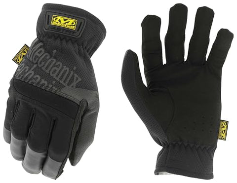 Mechanix Wear FastFit Work Gloves - Anti-Slip & Abrasion Resistant Heavy Duty Gloves - Touchscreen Compatible - Vibration Damping - Multipurpose Use - Large - Black