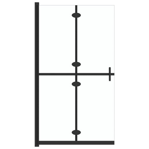 vidaXL Walk-in Bathroom Shower Wall - Minimalist Transparent Tempered Glass Partition, 35.4" x 74.8", Foldable & Space Saving Design, Easy to Clean