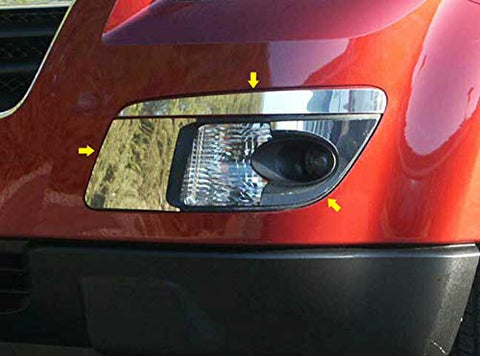 QAA is Compatible with 2009-2012 Chevrolet Traverse 2 Piece Stainless Fog Light Trim, Surround FV49165