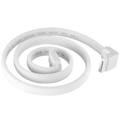 Silverstone 90 Degree SATA III with Locking Mechanism, White (RL-CP08W)