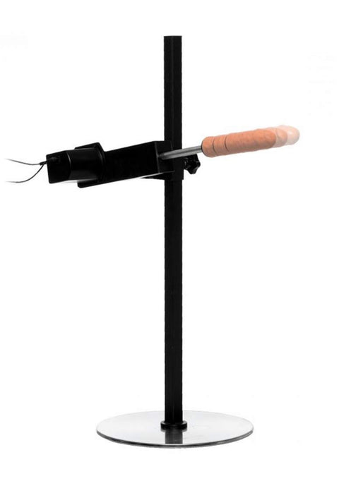 Master Series Obedience Restraint Bench with Adjustable Thrusting Device for Couples, Multi-Angle Motorized Arm, Silicone Attachment Included, Steel Frame, 6 Foot Speed Dial Cord