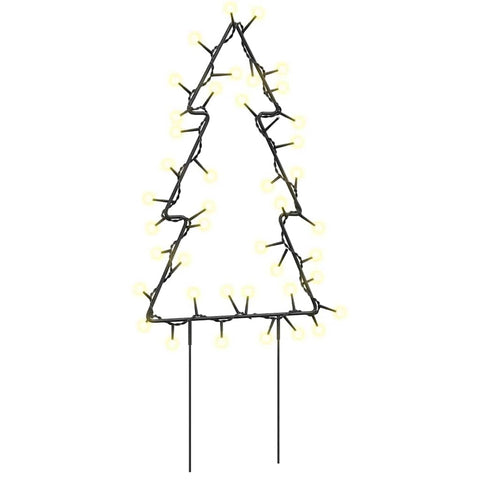 vidaXL Christmas Light Decoration Set of 3 Warm White, Black Iron