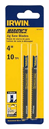 Irwin Tools IRWIN 3071410 U Shank 4" 10 TPI Carbon Milled Jig Saw Blade