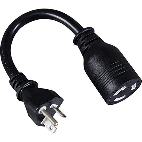 Tripp Lite Heavy-Duty Power Adapter Cord 20A, 12AWG (NEMA-L5-20R to NEMA-5-20P) 6-in.(P044-06I) Black