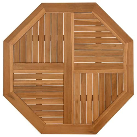 vidaXL Teak Octagonal Table top Replacement - Outdoor/Garden use with Parasol Hole - 35.4"x35.4"