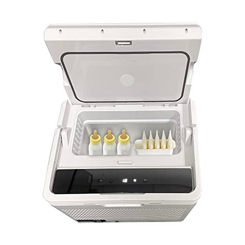 Accucold MOMCUBE™ Portable Refrigerator/Freezer for Breast Milk, 12/24V DC Power Cord, 100-240V AC Standard Wall Outlet, Cooling Range -20? to 20?/-4? to 68? for Truck, Van, RV, Camper, SUV, Boat