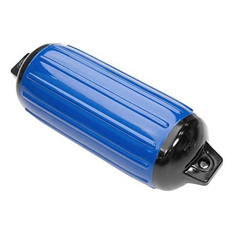 Taylor Made Super Gard Boat Fender, Mid Atlantic Blue (6.5" x 22") Double-Molded Ends, Ribbed Technology to Minimize Roll, Rubber Football Needle Inflation Valve, Marine-Grade Vinyl - 951622