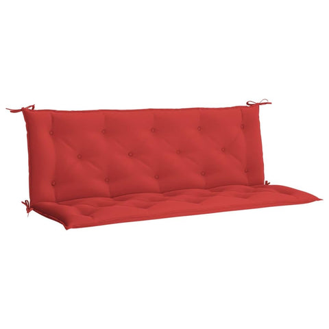 vidaXL Polyester Oxford Fabric Garden Bench Cushion in Red (Set of 2)