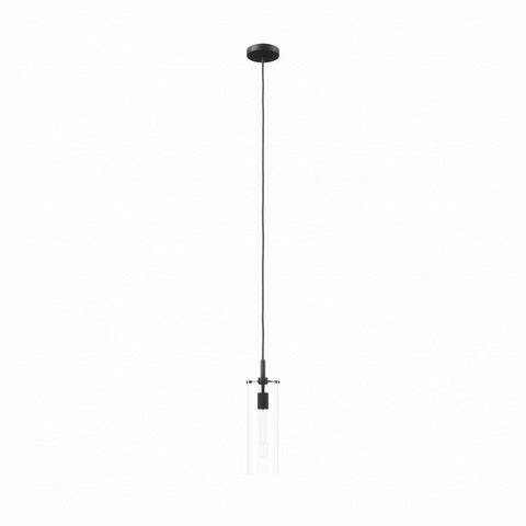 Modway Skylark Pendant Light in Clear Black, 5 x 5 x 72