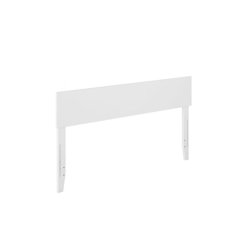AFI, Orlando Queen Adjustable Modern Solid Wood Panel Headboard, White