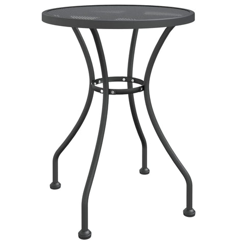 vidaXL Garden Table Anthracite Expanded Metal Mesh Compact Durable