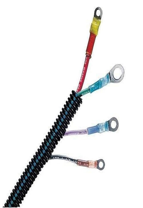 Ancor 453386 Marine Grade Electrical Self-Extinguishing Split Loom (3/8-Inch Diameter, Black, 100-Feet)
