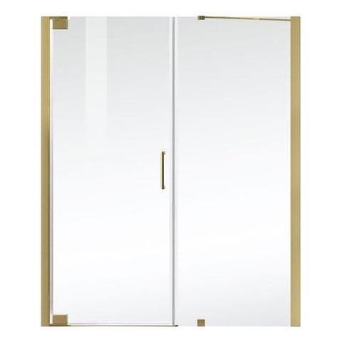 Elegant Kitchen and Bath Carson Semi-Frameless Aluminum Shower Door in Gold