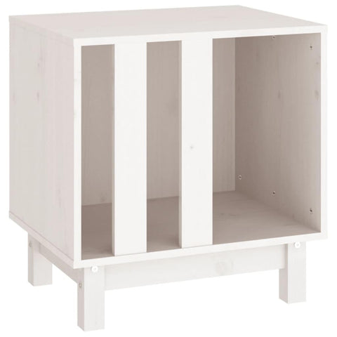vidaXL White Solid Pine Wood Indoor Dog House - Minimalist Pet Kennel 19.7 x 15.7 x 20.5 in, Scratch-, Easy Assembly