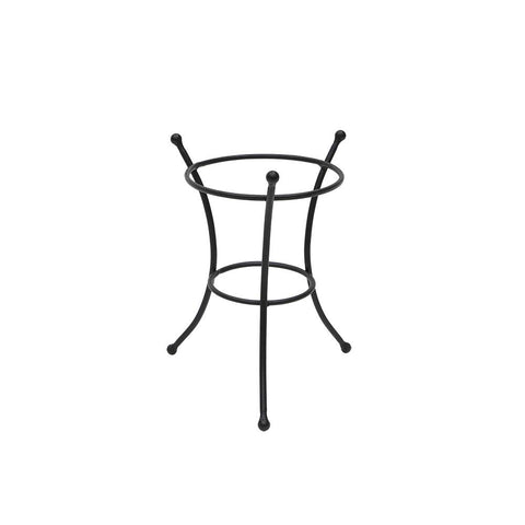 Achla Designs GBS-20 Multi-Use, Small Wrought Iron Metal Plant birdbath Bowl Stand Flowerpot Holder, Black, 8 Inch