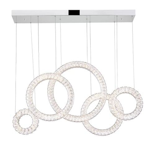 CWI Lighting Colette Contemporary Metal LED Chandelier in Chrome