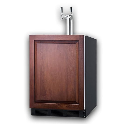 Summit 24" Nitro Cold Brew Kegerator, Dual Tap Kit, Nitro Coffee Dispenser, Panel Ready*- SBC7BRSIFNCF2 *Panel is Not Included