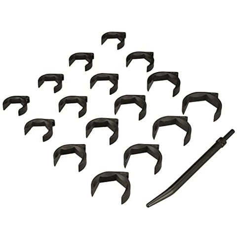 LTI TOOLS SAE Shockit Crows Foot Socket Wrench Set, Heavy Duty Industrial Hydraulic Fitting, 16 Piece (LT1900XL)