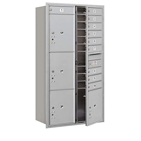 SALSBURY INDUSTRIES 3716D-10AFU 4C Mailbox 10 MB1 DRS 2 Parcel LOCKERS