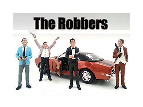 American Diorama The Robbers 4 Piece Figure Set for 1:18 Scale Models