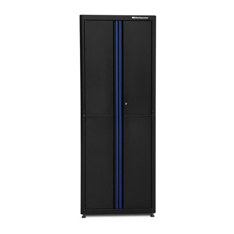Montezuma 30.5" x 24" 2-Door Locking Standing Cabinet for Garage Tool Storage, Black